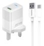 PAVAREAL K103 British Standard 22.5W Fully Compatible White Charger TYPE-C Set