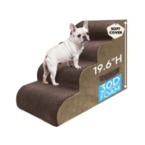 PAWSCRAT 4-Step Pet Stairs for High Beds and Sofas, Blue