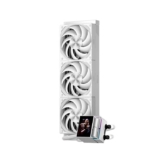 PCCOOLER AIO CPU Cooler Liquid Cooler – 3 x F5 R120 Fans – 2.4 Inch IPS LCD Screen 360mm liquid cooler (DS360 Display WH) – CPS Gaming FBA