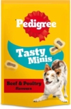 PEDIGREE TASTY MINIS Adult Dog Treats Beef & Poultry Chewy Slices 155g – Pack of 8