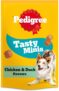 PEDIGREE TASTY MINIS Adult Dog Treats Chicken & Duck Chewy Cubes 130g – Pack of 8
