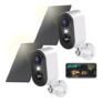 PESAIR Outdoor 2K WiFi Security Camera with Solar Panel (2-Pack)