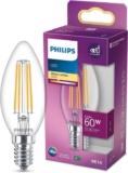 PHILIPS LED Premium Classic B35 Candle Light Bulb E14 Small Edison Screw 6.5W – 60W Equivalent, Warm White