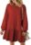 PICKLION Womens Casual Dress Long Sleeve Ladies Pullover Dress Mini Pleated Ruffle Sweatshirt Dresses