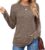 PICKLION Womens Casual Long Sleeve Tops Ladies Crewneck T-Shirts Base Layer Top