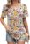 PICKLION Womens T Shirts Floral Tops Summer Ladies Tshirts Short Sleeve Pleated Casual Tunic Blouse Shirts