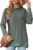 PICKLION Womens T Shirts Ladies Tops Longline Tshirts Casual Long Sleeve Turtleneck Colorblock Loose Jumper Shirts