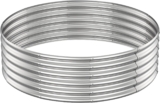 PINPON 120x 120x 30cm Round Galvanized Raised Garden Bed Outdoor, Large Metal Planter Box for Vegetables, Flower, and Herb Garden, Above Ground Galvanized Steel Garden Bed for Backyard, Patio