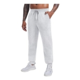 PINSPARK Mens Fleece-Lined Sweatpants Gray L