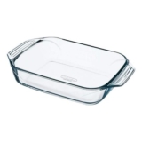PIREX Optimum Glass Rectangular Roaster, High-Res Easy-Grip 39×25 Cm