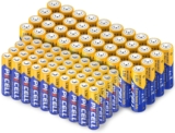 PKCELL 40 x AA & AAA Batteries, 1.5V Carbon AA AAA Combo pack Batteries for Keyboards Clocks Remote Controls, 80 Pack