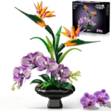 PLAXSOON Orchid Flowers Building Block Set for Adults, Bird of Paradise & Orchid (528 PCS). Sold by Yanwoo / FBA
