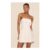 PLT Floral Printed Linen-Blend Bandeau Fold over Shift Dress