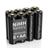 POWEROWL – Pro Rechargeable AA High Capacity 2800mAh Battery, Pack of 8 – Sold by Bei Xi FBA