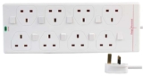 PRO ELEC 8-Outlet Surge Protector Extension Lead, 13A, 250V, 5m Cable, UK Plug Type G PELB1929 – Prime Exclusive