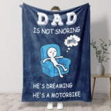 PRSTENLY Dad Gifts, 60 50in Fleece Blanket, Presents for Father from Daughter Son on Fathers Day Birthday Christmas Xmas