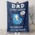 PRSTENLY Dad Gifts, 60 50in Fleece Blanket, Presents for Father from Daughter Son on Fathers Day Birthday Christmas Xmas