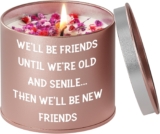 PRSTENLY Friendship Gifts for Women, 9OZ Lavender Candle, Gifts for Best Friends Women on Birthday Graduation Christmas Valentines New Home