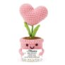 PRSTENLY Mum Gift: Handmade Crochet Heart Flower Card