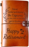 PRSTENLY Retirement Gifts for Women Men, Thank You Leaving Gift Retired Farewell Gifts Leather Journal, Retirement Gift for Woman Colleagues, Friends, Teacher, Boss, Good Luck Present