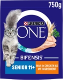 PURINA ONE Senior 11 Chicken Dry Cat Food 750g (Pack of 4)