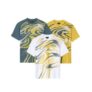 Pack of 3 Mens Running T-Shirts – Blue Yellow White