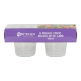 Pack of 6 round Food Boxes with Lids