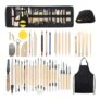 Packool 45-Piece Pottery Tool Kit with Bag and Apron