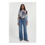 Paisley Blue Pleated Woven Blouse-Sizes 6,8 and 10