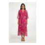 Paisley Burn out Twist Midaxi Dress