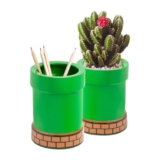 Paladone Super Mario Warp Pipe Flower Pot and Pen Holder, Ceramic Planter or Pen Organizer, Officially Licensed Nintendo