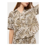 Palm Print Short Sleeve Shirt with Linen – 14 to 20