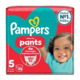Pampers Baby-Dry Nappy Pants Size 5, 33 Nappies, 12kg – 17kg Essential Pack