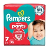 Pampers Baby-Dry Nappy Pants Size 7, 25 Nappies, 17kg, Essential Pack
