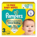 Pampers New Baby Nappies Size 3 and Wipes – £27.67 S&S