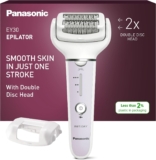Panasonic ES-EY30-V511 Wet and Dry Epilator, Double Disc with 60 Tweezers, Flexible 90 Pivoting Head, 3 Speed Settings & LED Light, Up to 30 Minutes Operation Time, Cordless, Hair Remover
