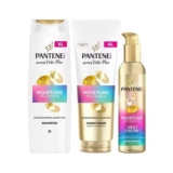 Pantene Moisture Bundle Shampoo, Conditioner & Leave on Treatment