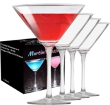 ParaCity Martini Glasses Set, Coupe Glasses, Hand Blown Premium Martini Glasses, Perfect for Cocktails, Martinis, Margaritas, Parties, Catering Boxes and Gifts(6 OZ/180ML) (4)