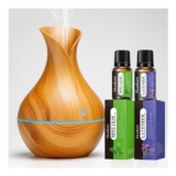 Parahon Wood Aroma Diffuser 130ml, Ultrasonic, 7-Color LED, BPA-Free