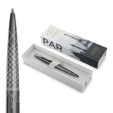 Parker Jotter Ballpoint Pen Special Edition Paris Grey with Chrome Trim Medium Point Blue Ink Gift Box