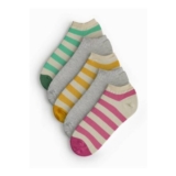 Pastel Stripe Trainer Socks 5 Pack 4-8tuc147624141