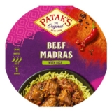 Pataks Beef Madras with Rice 400g