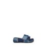 Patchwork Denim Slides
