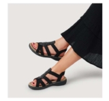 Pavers Wide Fit Elasticated Sandals – Black