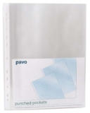 Pavo – Punched Pocket PP A4 80 Microns, Crystal Clear x 100 (£2.97 S&S)