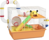 PawHut 3 Tiers Hamster Cage Small Animal House 45 x 28 x 37cm Orange