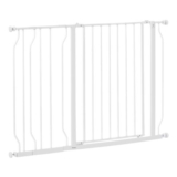 PawHut Dog Gate Wide Stair Gate W/ Door Pressure Fit