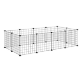 Pawhut 12-Panel Pet Playpen, Metal Wire Fence, Indoor/Outdoor, Black