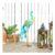 Peacock Garden Statue, Metal Garden Gift with Stakes, Multi-Colour