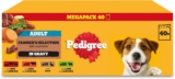 Pedigree Mixed Selection in Gravy 40 Pouches, Adult Wet Dog Food, Megapack (40 x 100 g)